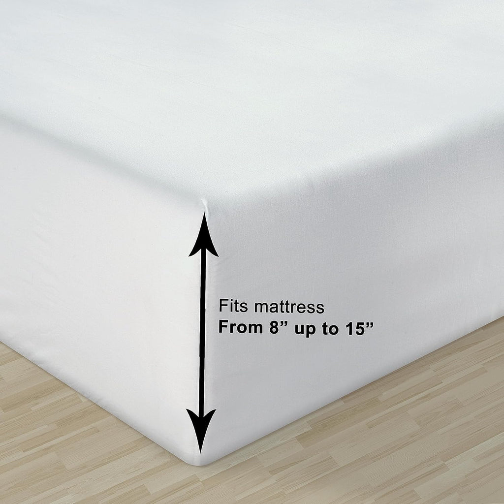 LaneLinen LANE LINEN 100% Organic Cotton White Twin XL Sheets Set, 3-Piece Pure Organic Cotton Percale Sheet, Extra Long Twin Sheets, Ultra…