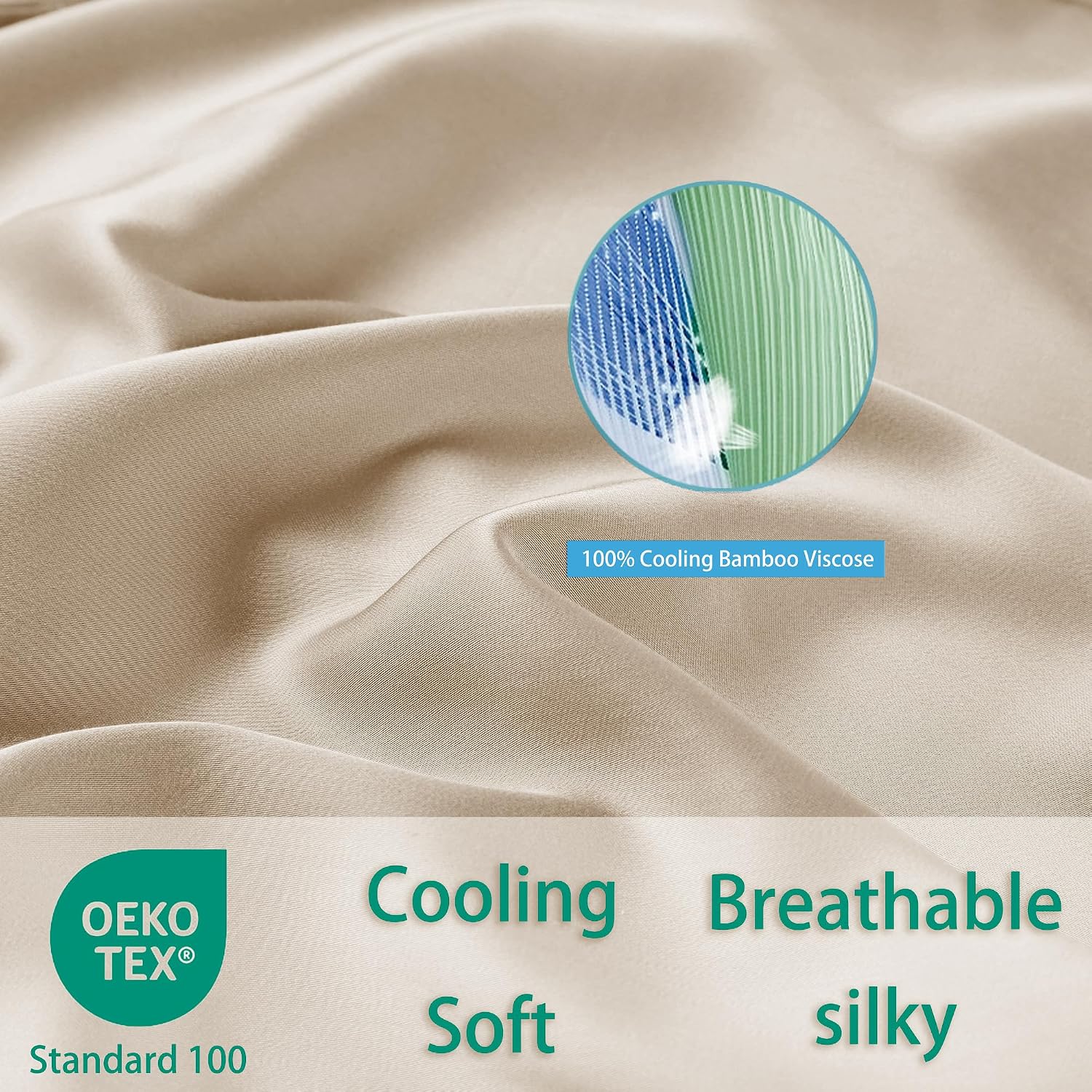 4-Pack Bamboo Viscose Zippered Pillow Cases Standard Size, 400 Thread Count Cooling Pillow Protectors for Hot Sleepers, Luxurious Hotel…