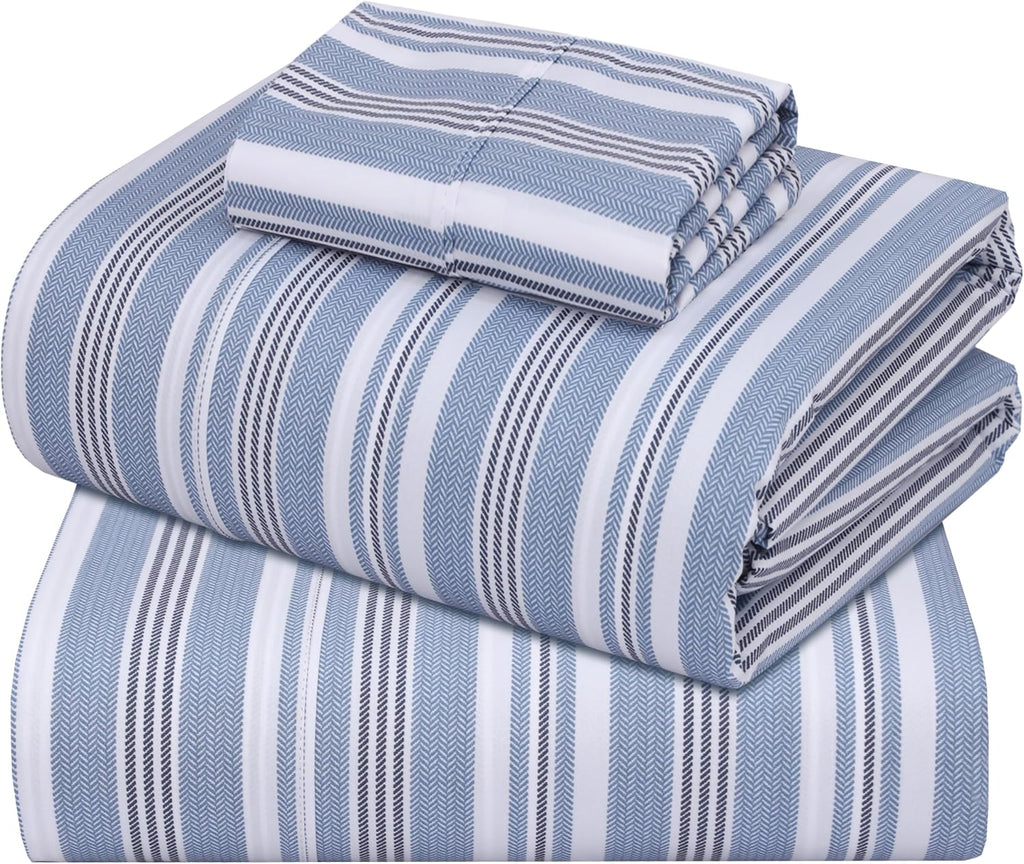 Zoyer 100% Cotton Sheets – Twin Size Percale Bedding, Cooling & Breathable, Durable with a Crisp, Soft & Comfortable Feel, 16" Deep Pocket,…