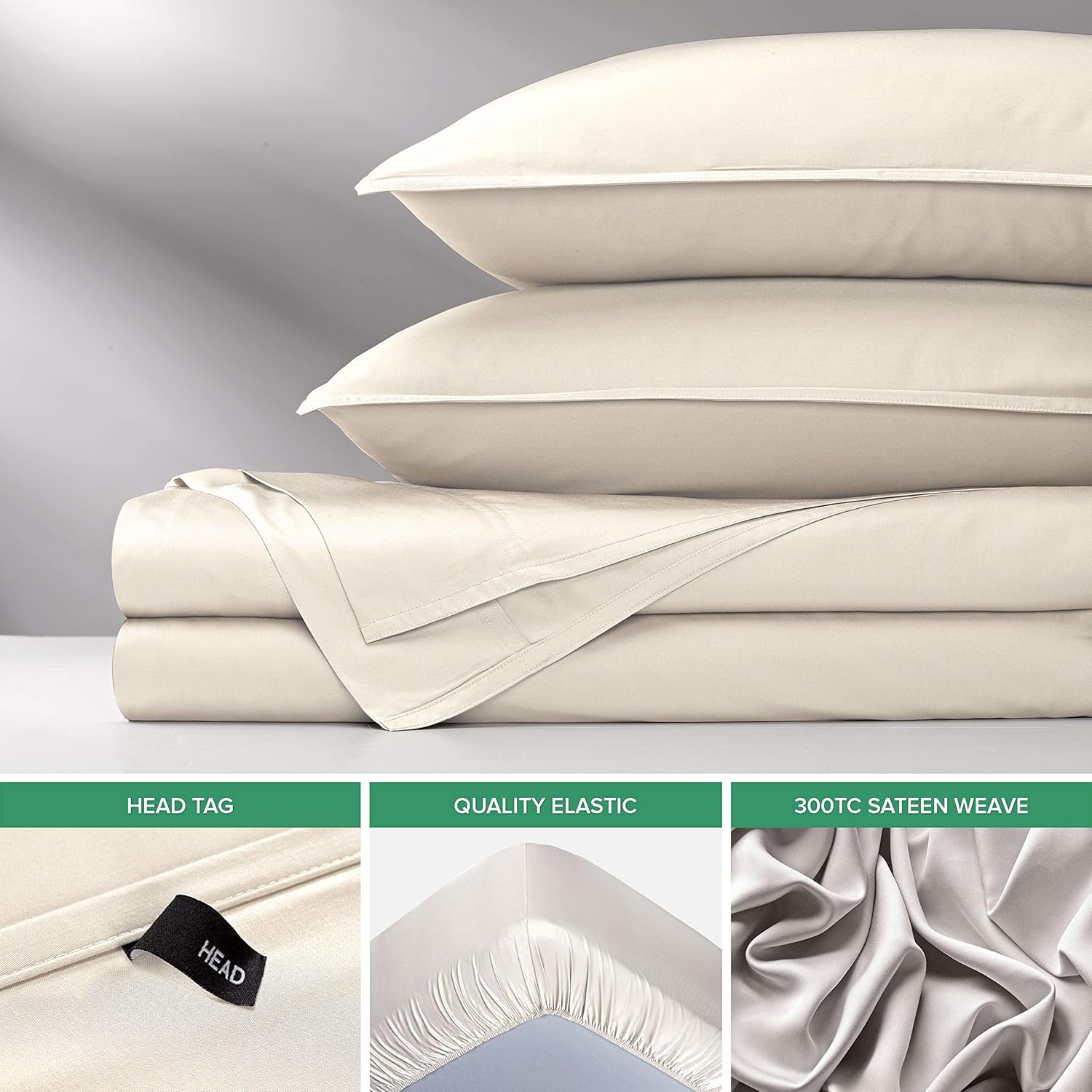 PureBamboo Pure Bamboo Split King Sheets, Genuine 100% Organic Viscose Derived from Bamboo Bed Sheet Set, Soft & Cooling, Double Stitching,…