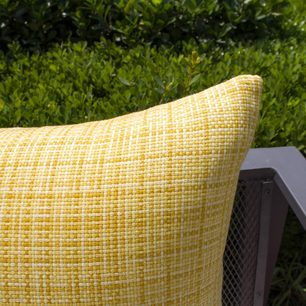 Kevin Textile Outdoor Waterproof Throw Pillow Covers 14x24 Inch Pack of 2 Woven Faux Linen Farmhouse Decorative Water Resistant Lumbar…