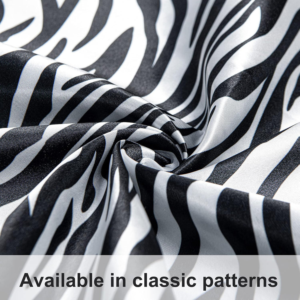 Ntbay 2 Pack Satin Standard Pillowcases for Hair and Skin, Luxurious and Silky Zebra Printed Pillow Cases with Envelope Closure, 20x26 Inch…
