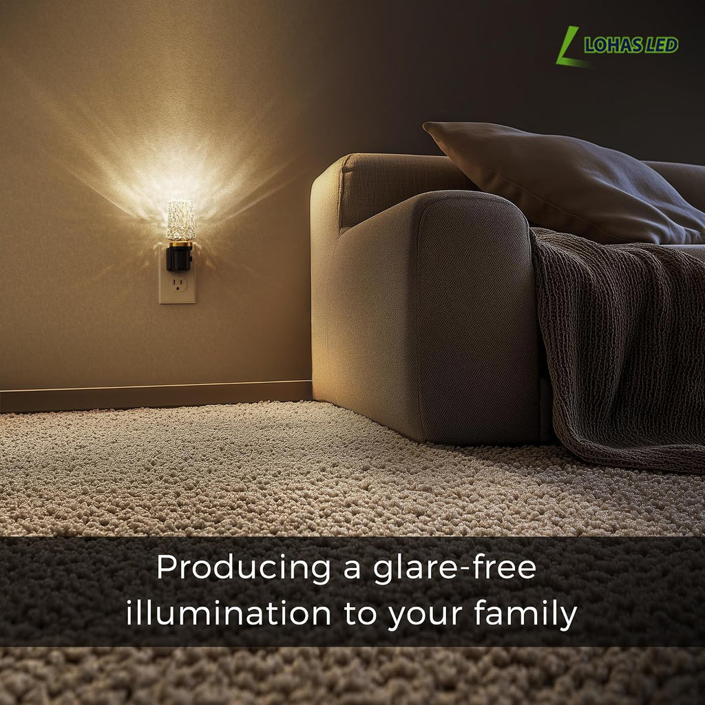 L LOHAS LED Night Light, Plug in Night Light with Light Sensor,0-100LM Brightness Adjustable,3000K Soft White, Acrylic Decorative…