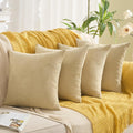 Gawamay Decorative Square Throw Pillow Covers 18x18 Inch Set of 4, Super Soft Chenille Pillows Cover Fall Pillowcase for Living Room Bedroo…