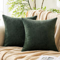 Gawamay Set of 2 Soft Textured Chenille Throw Pillow Covers 20x20 Inch (50x50 CM), Decorative Pillowcases Cushion Covers for Farmhouse Home…