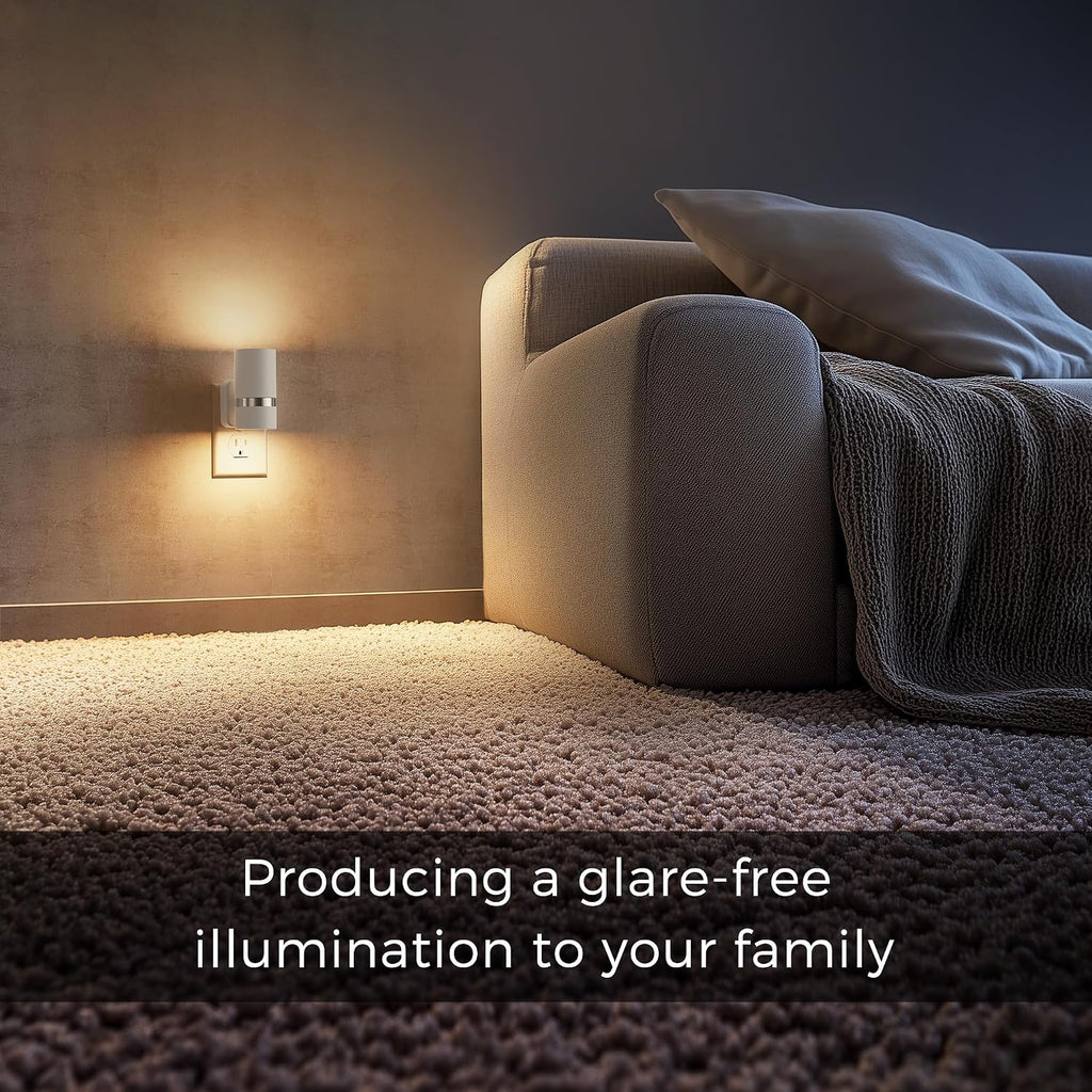 L LOHAS LED Night Lights Plug into Wall, Plug in Night Light with Light Sensor, Dimmable 0-100LM, Soft White 3000K, Wall Sconce-Style…