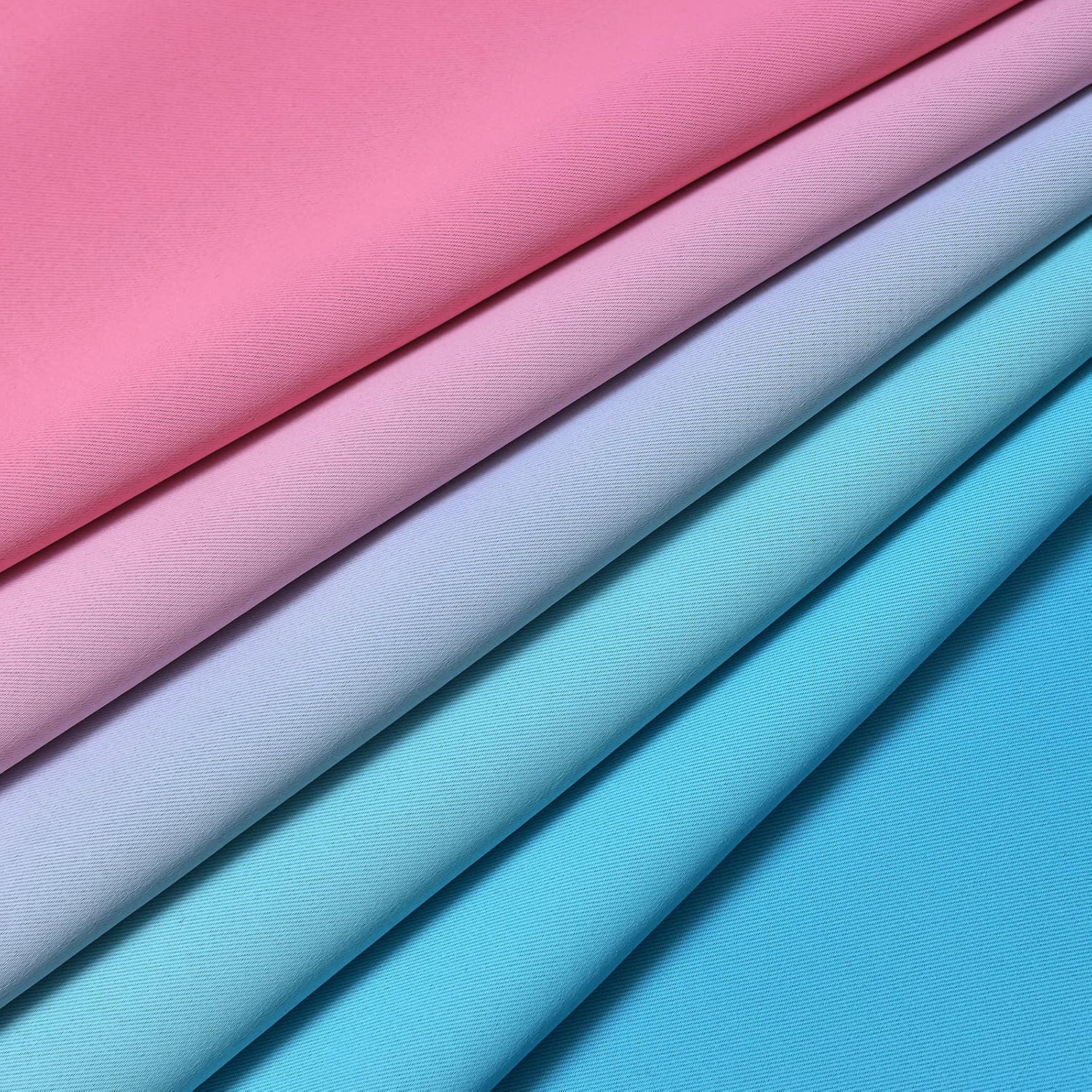 Yakamok Ombre Pink and Blue Curtains for Bedroom, Gradient Room Darkening Curtains, Grommet Thermal Insulated Light Blocking Window Drapes/…