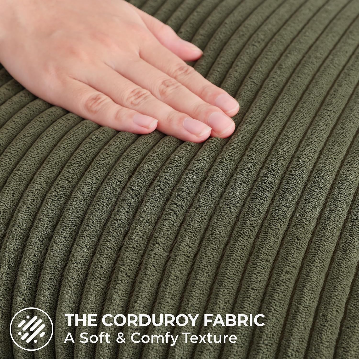Mecatny Corduroy Summer Decorative Throw Pillow Covers 26x26 Set of 2 for Sofa Living Room, Soft Neutral Boho Couch Pillow Covers for…