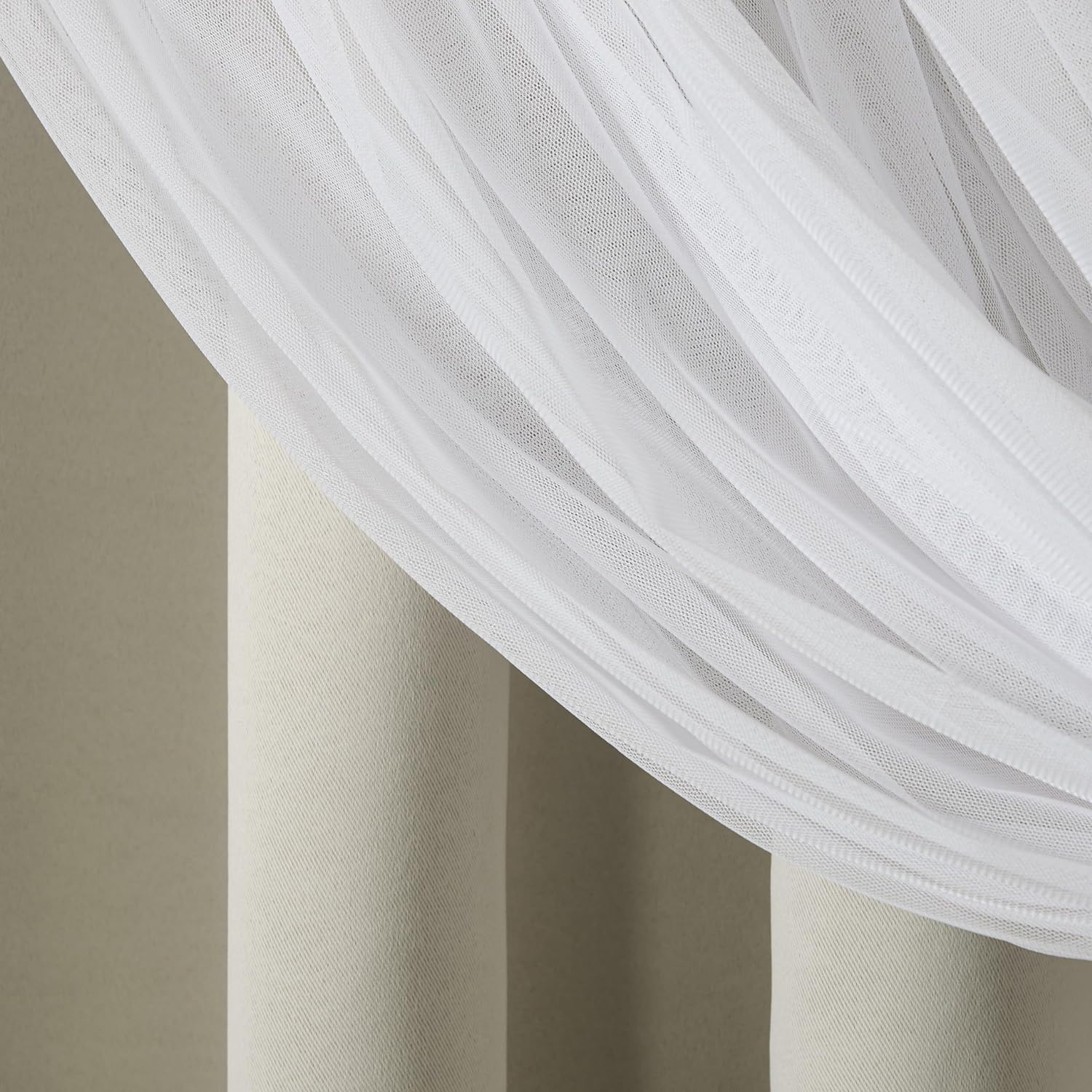 TOWN & COUNTRY LUXE Talia Double Layer Indoor Curtains, Sheer and Room Darkening Blackout, Grommet Top, Energy Efficient, 2-Pack Set…