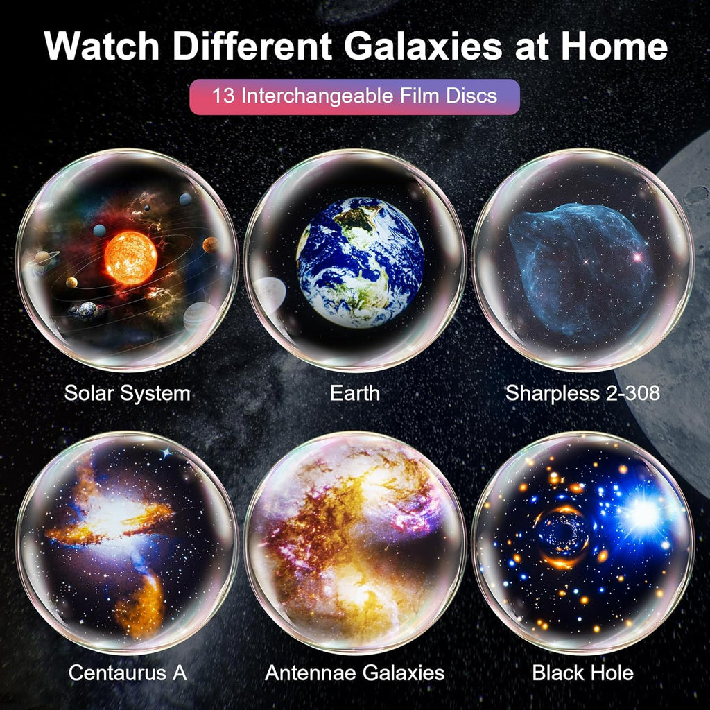 Planetarium Projector Pro for Bedroom, 13 in 1 Star Projector Galaxy Light, Ceiling Night Light Milky Way Mood Lighting with Timer, LED…