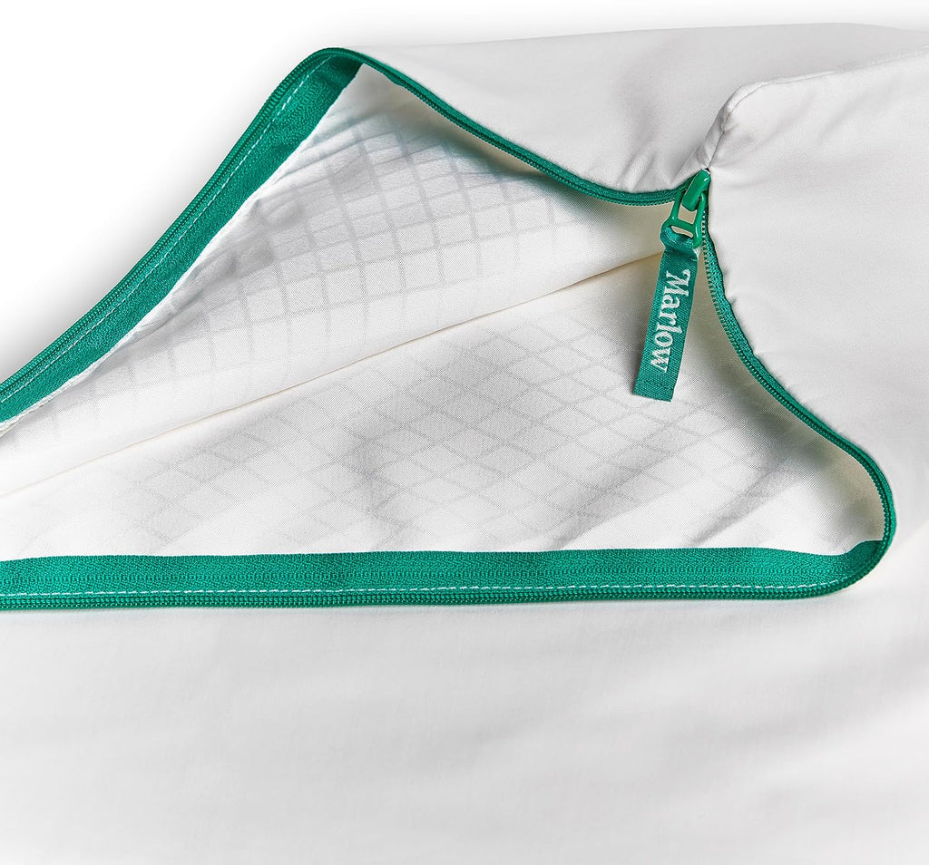 Marlow Cooling Pillow Case - Machine Washable - Zipper Pillow Cases - Made with 100% Long-Staple Cotton - Cooling-Infused Pillow Protector…