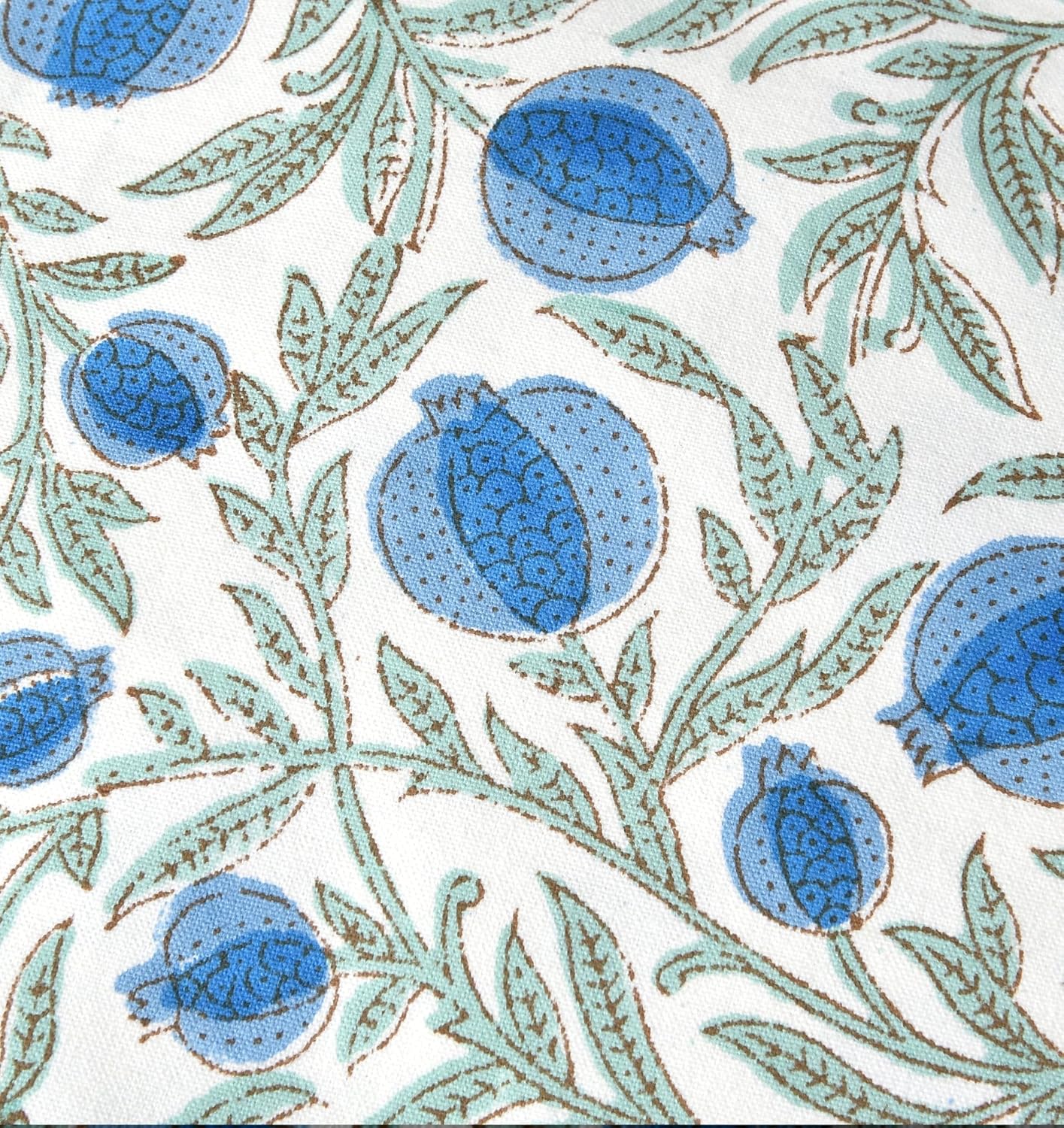 Ridhi Block Print Queen Blue Pillow Cover 18" x 18" (Pack of 2) Decorative Couch Pillows for Living Room, Farmhouse Chic Boho Cute Outdoor…