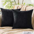 Gawamay Set of 2 Soft Textured Chenille Throw Pillow Covers 16x16 Inch (40x40 CM), Decorative Pillowcases Cushion Covers for Farmhouse Home…