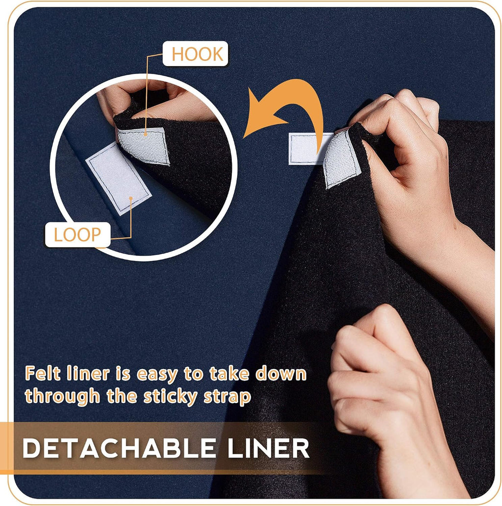Rybhome RYB HOME 3-in-1 Soundproof - Blackout - Energy Saving Curtains for Bedroom, Soundproof Blanket Curtains for Living Room Boy Nursery…