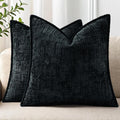 decorUhome Chenille Throw Pillow Covers 22x22 Set of 2, Soft Textured Slubby Modern Decorative Pillow Covers with Elegant Design for Couch,…