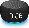 Buffbee Sound Machine & Alarm Clock 2-in-1, 0-100% Clock Face Brightness, Bottom Colored Light, Sleep Timer, Precise 30-Level Volume…
