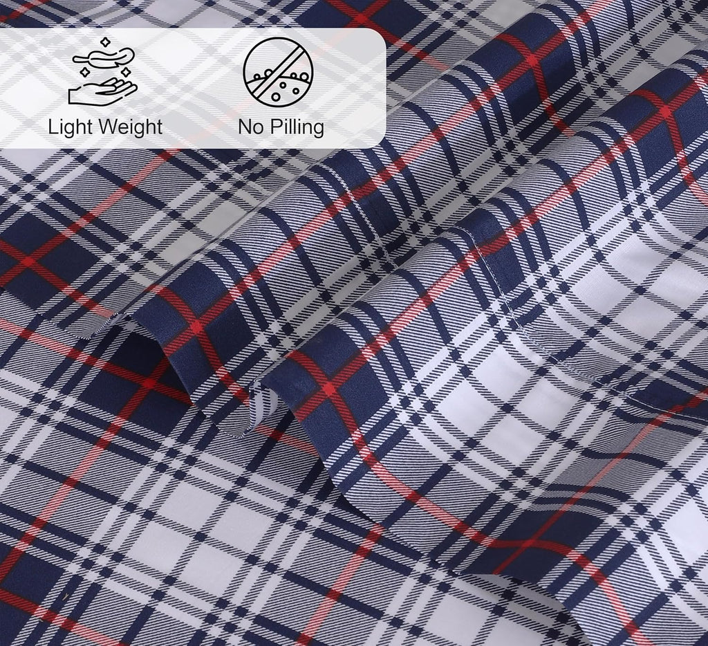 Ruvanti 100% Cotton Percale Sheets King Size – Crisp Cooling Bed Sheets for Hot Sleepers, Deep Pocket 16”, Soft Breathable & Durable Hotel-…