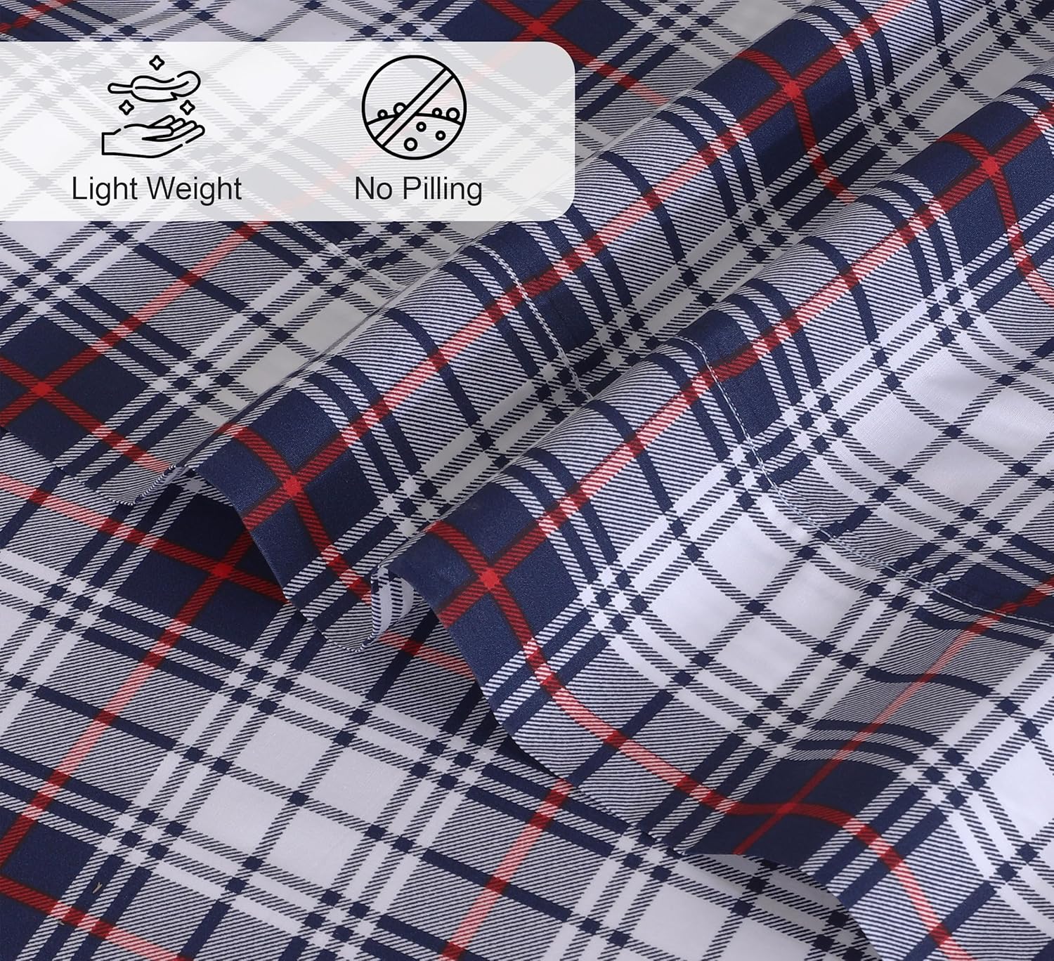 Ruvanti 100% Cotton Percale Sheets King Size – Crisp Cooling Bed Sheets for Hot Sleepers, Deep Pocket 16”, Soft Breathable & Durable Hotel-…