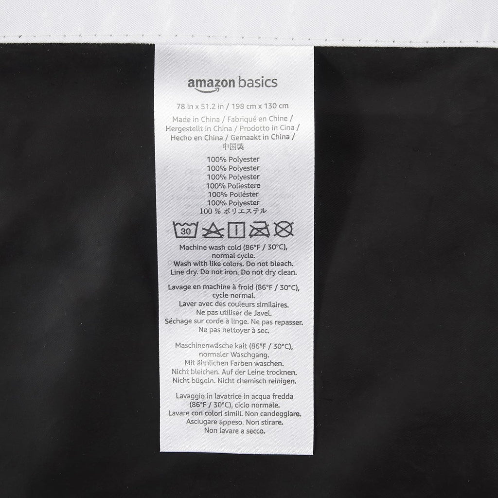 Amazon Basics Portable Blackout Curtain Shade with Suction Cups, Noise Reducing, Energy Saving, 50"W x 78"L, White, 2-Pack