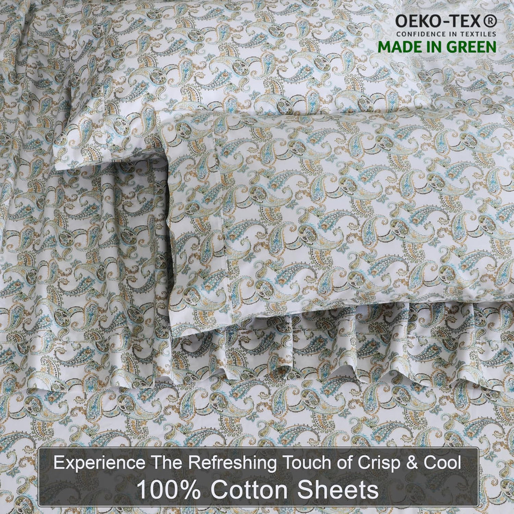 Zoyer 100% Cotton Sheets – Twin XL Size Percale Bedding, Cooling & Breathable, Durable with a Crisp, Soft & Comfortable Feel, 16" Deep Pock…