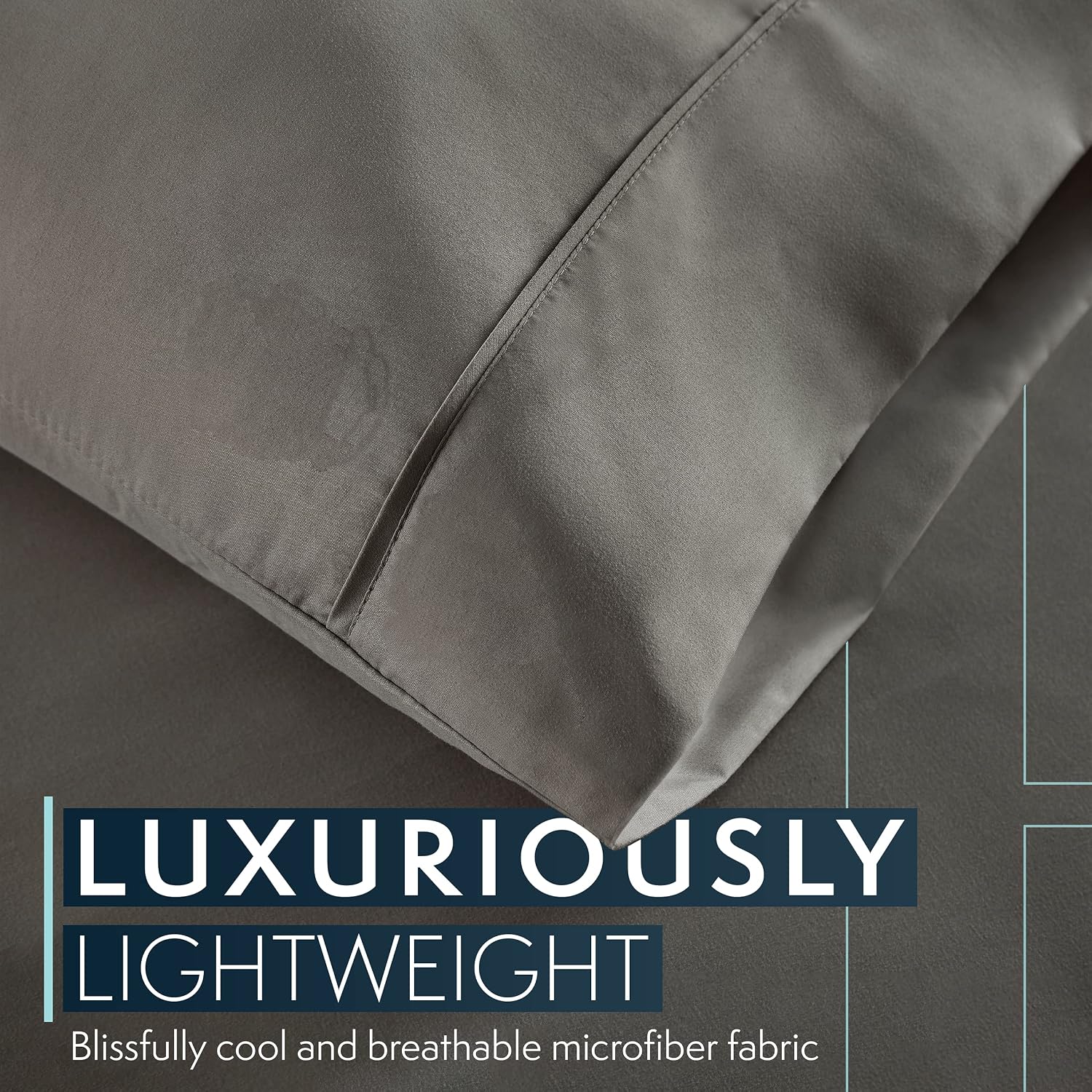HCCollection HC Collection Pillow Cases Standard Size/Queen Size Set of 2- Microfiber, Extra Soft Pillowcases - easy maintenance &…