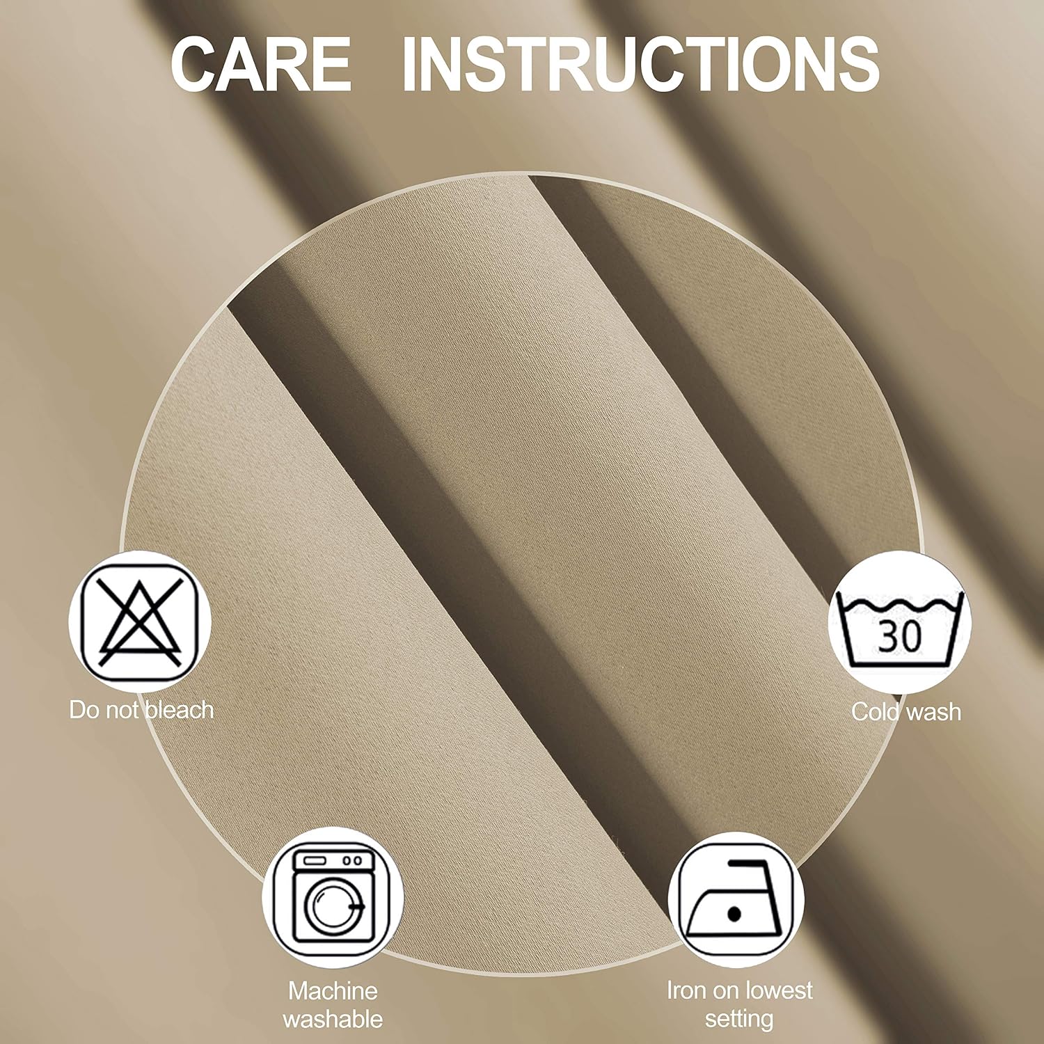 Lemomo Beige Thermal Blackout Curtains/52 x 95 Inch/Set of 2 Panels Room Darkening Curtains for Bedroom 95 Inch silver