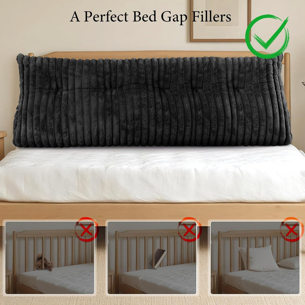 Headboard Pillow Queen, Triangular Wedge Pillow Headboard Queen, Cushion Headboards Reading Pillows, Backrest Pillows for Sitting in Bed…
