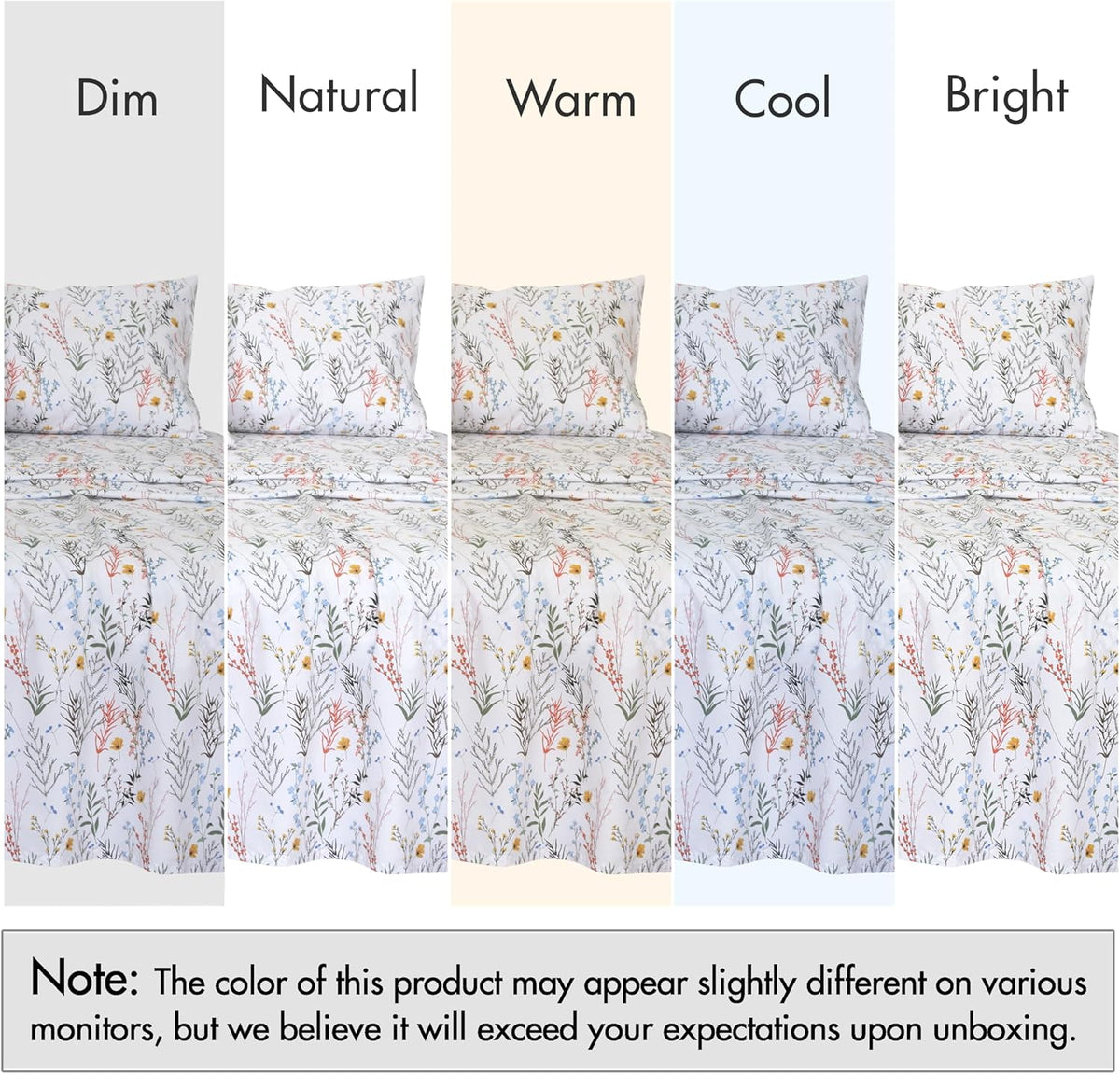 Ruvanti 100% Cotton Percale Sheets California King Size – Crisp Cooling Bed Sheets for Hot Sleepers, Deep Pocket 14”, Soft Breathable & Dur…