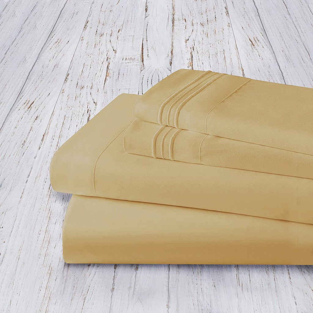 MocassiLuxuryBedding Mocassi Full Sheet Set - Luxury Hotel 1800 Premier Bedding Sheets & Pillowcases - Ultra Soft Breathable & Cooling Bed…