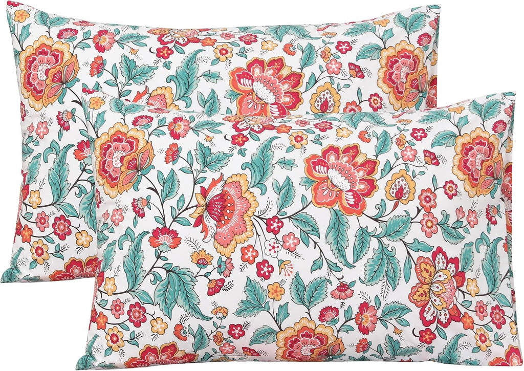 FEATHER & STITCH NEW YORK 100% Cotton 2 Piece King Pillow Cases, 300TC Ultra-Soft Pillowcases with Envelope Closure, Wrinkle- Fade- Stain…