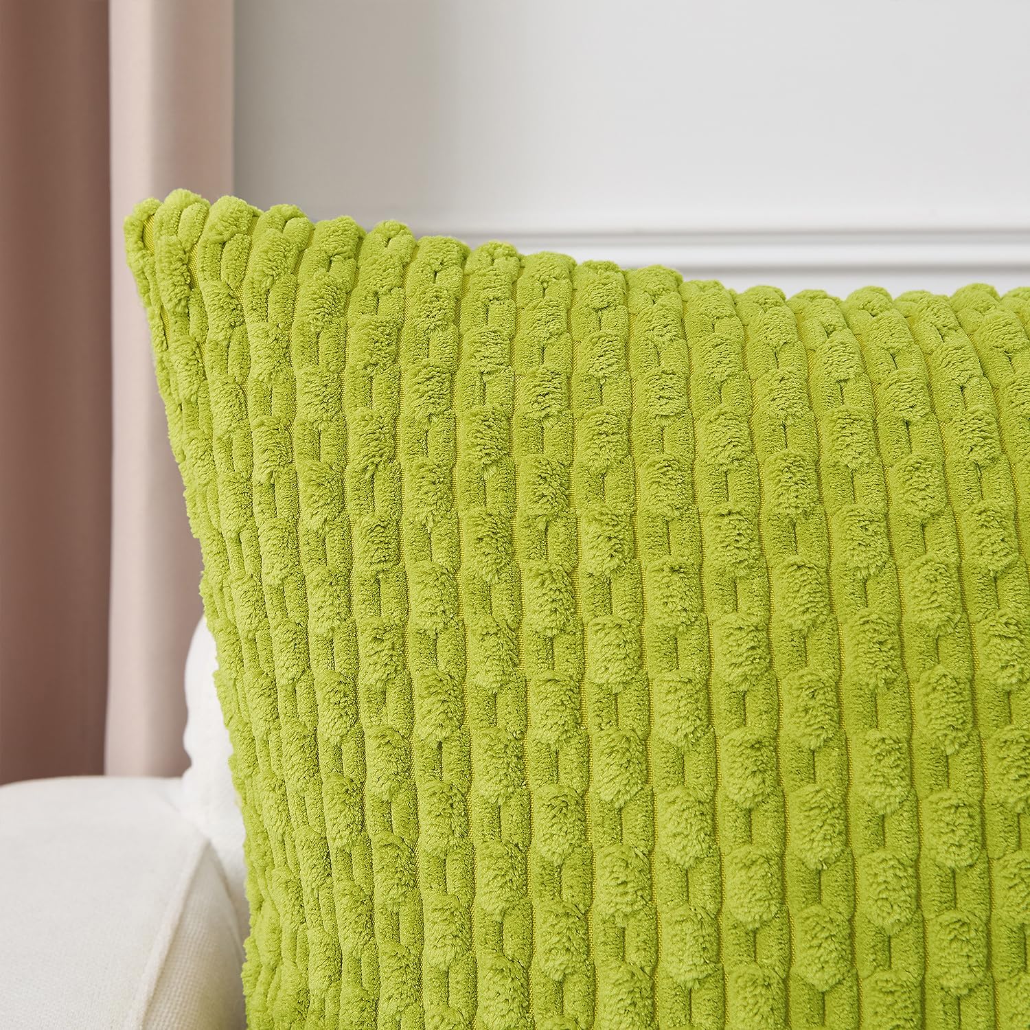 KevinTextile Kevin Textile 14x36 Inch Long Lumbar 1 Pack Boho Decorative Throw Pillow Cover Soft Striped Corduroy Rectangle Cushion Case Fa…