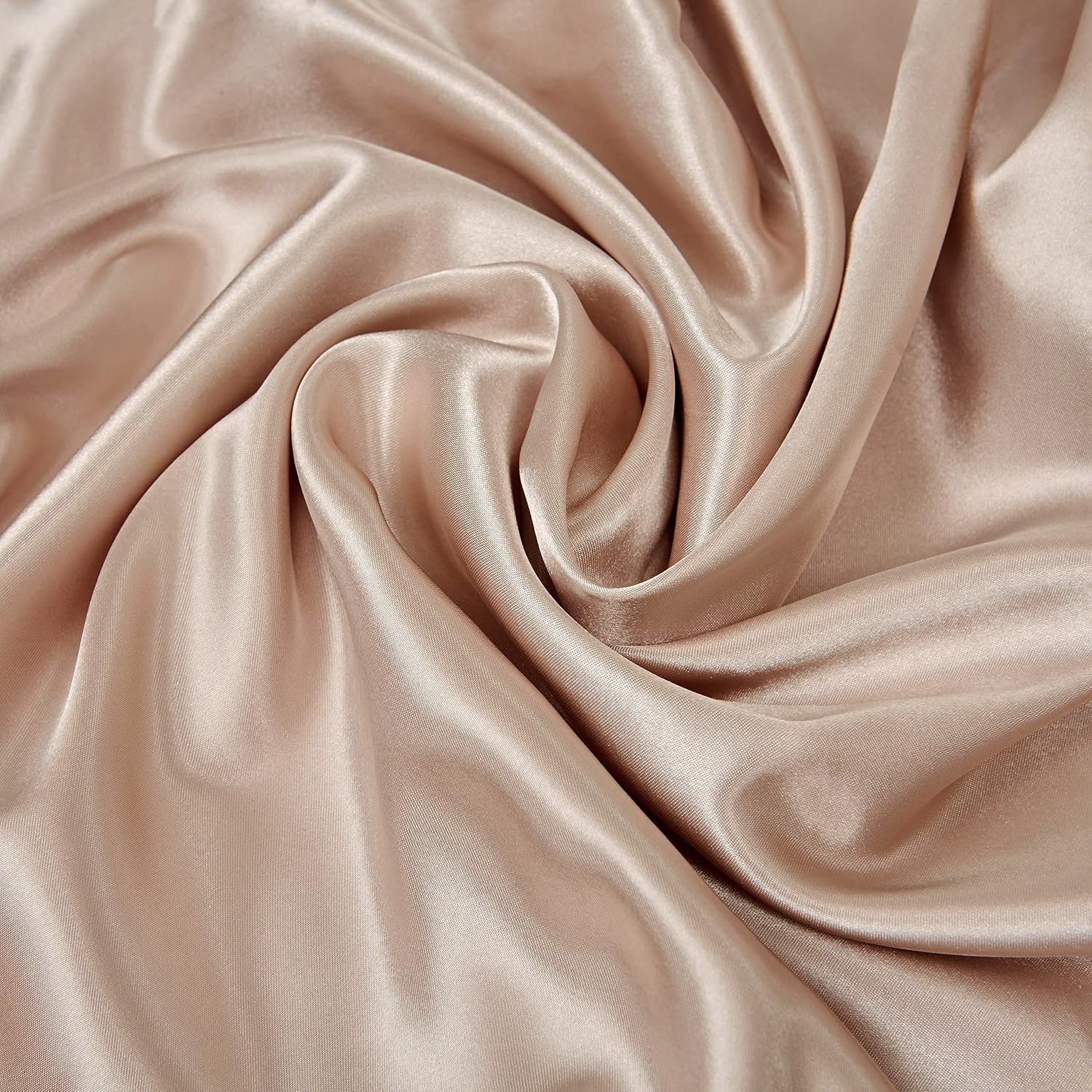 HommxJF Taupe Satin Pillowcase Standard Set of 2 with Envelope Closure, Taupe Silk Pillowcase for Hair and Skin (20x26)