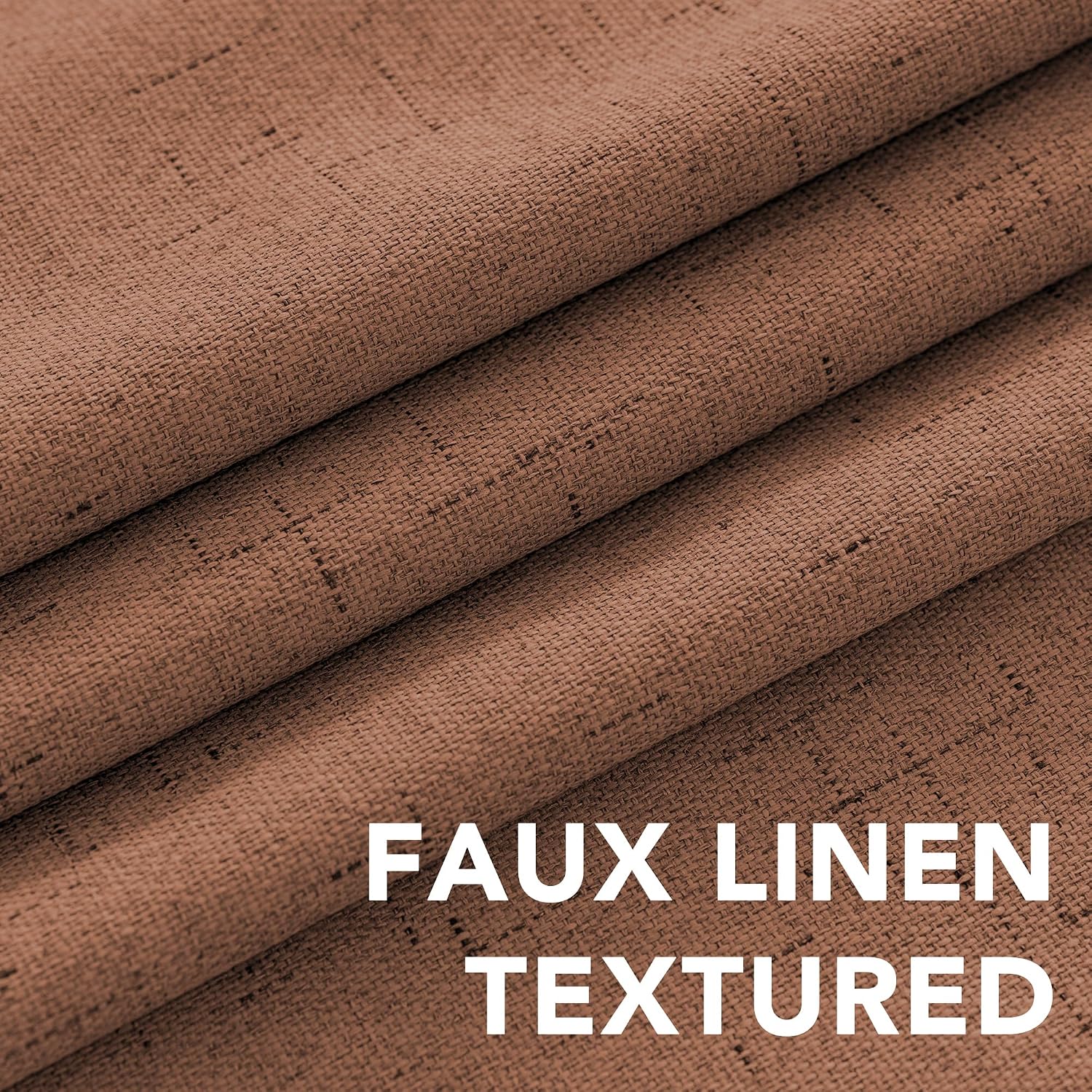 H.VERSAILTEX Linen Blackout Curtains 63 Inches Long 100% Blackout Thermal Insulated Textured Linen Look Curtain Draperies Anti-Rust…