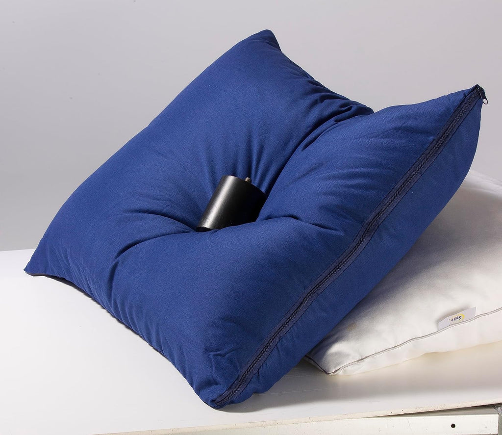 Micropuff Pillow Protectors with Zipper Queen Size Navy - Brushed Microfiber Pillow Covers, Hypoallergenic Pillowcases with Zipper (2 Pack,…