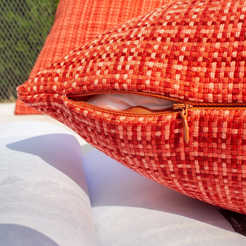 Kevin Textile Outdoor Waterproof Throw Pillow Covers 12x24 Inch Pack of 2 Woven Faux Linen Farmhouse Decorative Water Resistant Lumbar…