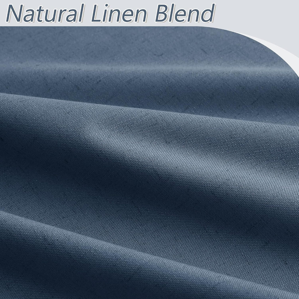 Guken 100% Blackout Curtains 108 Inch Length 2 Panels Set for Living Room Bedroom Back Tab Thermal Insulated Black Out Linen Drapes Room Da…