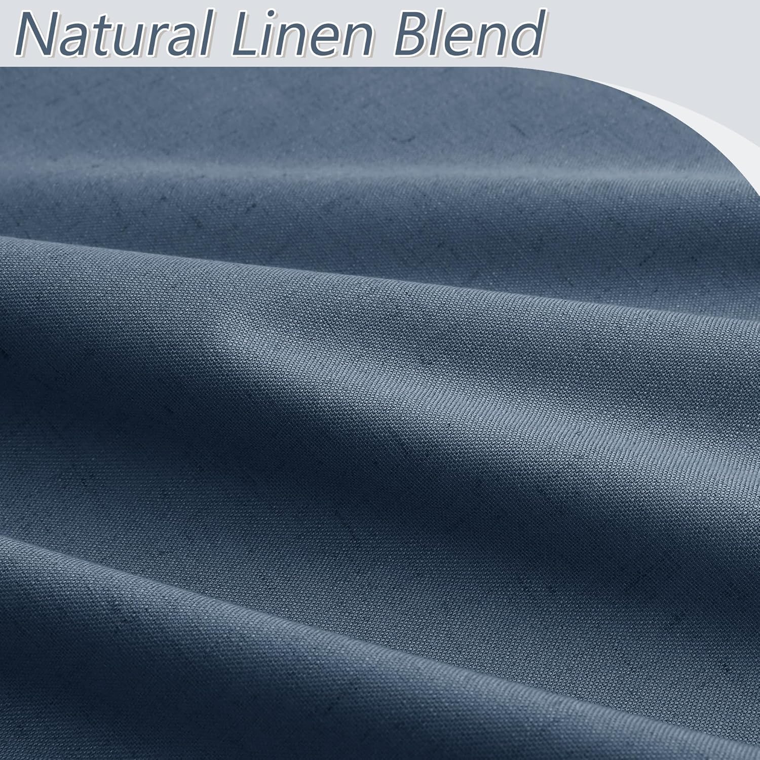 Guken 100% Blackout Curtains 102 Inch Length 2 Panels Set for Living Room Bedroom Back Tab Thermal Insulated Black Out Linen Drapes Room Da…