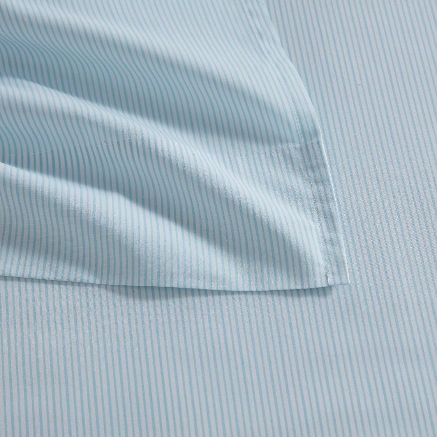 MarthaStewart Martha Stewart - King Size Sheets Set, Crisp & Tailored Cooling Sheets w/a Naturally Smooth Cotton Percale Lightweight Feel -…
