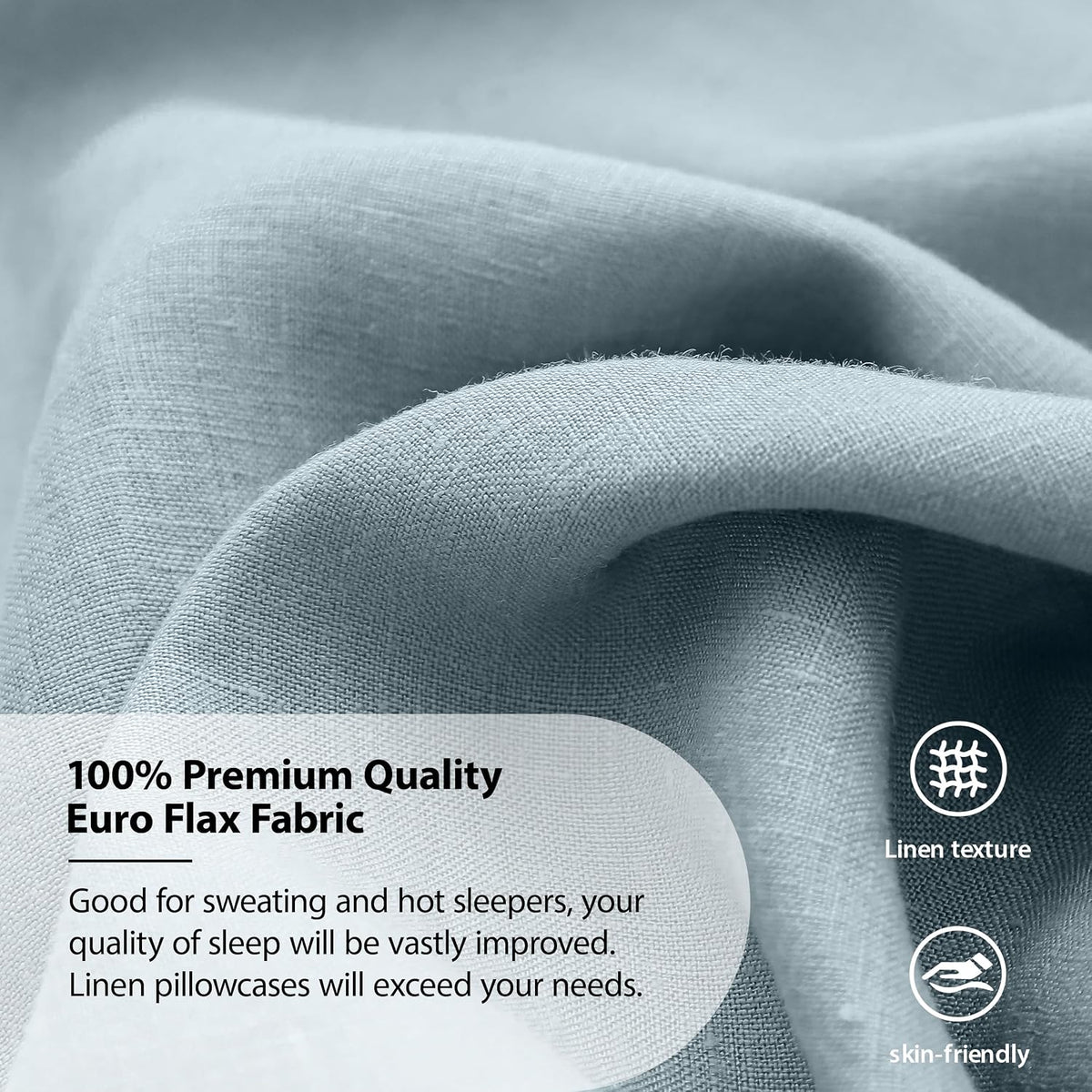 Simple&Opulence 100% Linen Pillowcases Basic Style Solid Color Set of 2, King Size Stone Washed Flax Pillow Cover Envelope Closure…