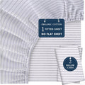 LANE LINEN 100% Organic Cotton Only Fitted Sheet Queen (Includes Pillowcases), 3 PC Set Percale Weave, Queen Size, Soft, Breathable…