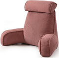 Ailuteie Corduroy Reading Pillow with Arms & Detachable Neck Roll, Bed Rest Back Support, Adult Cushion for Sitting Sofa & Floor, Side Pock…