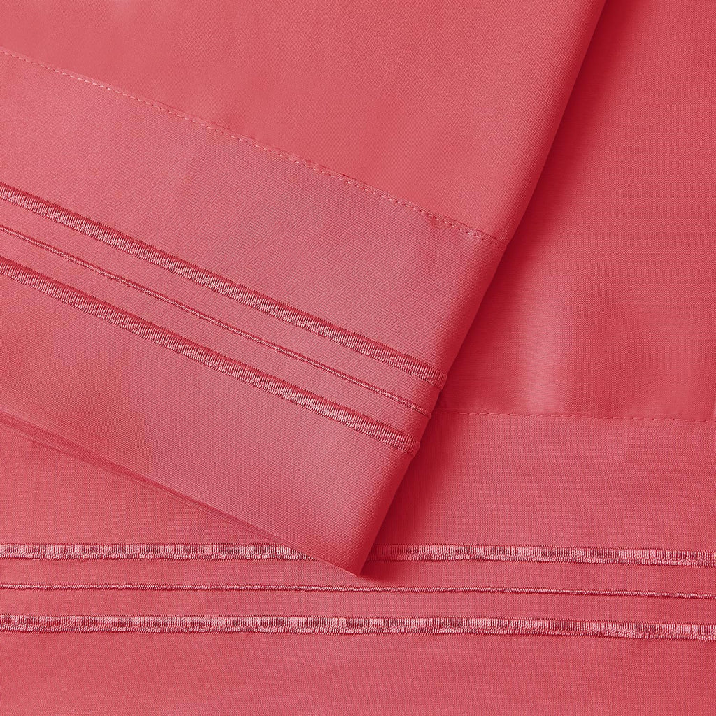 Nestl Coral Pink Pillow Cases Queen Size Set of 2, Soft Queen Pillow Case, 1800 Microfiber Queen Pillow Cases 2, Pillowcases Queen, Envelop…