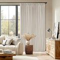 Twodrapes Pinch Pleated Blackout 90 Inch Bedroom Curtains 70 Inch Wide Linen Dual Layer Soundproof Farmhouse Window Curtains for Living Roo…