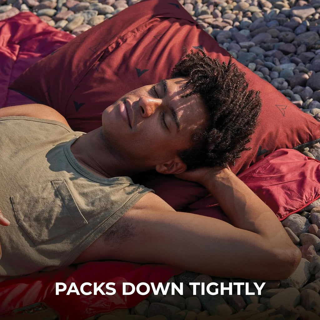 Teton Sports Camp Pillow; Great for Travel, Camping and Backpacking; Washable, Redwood
