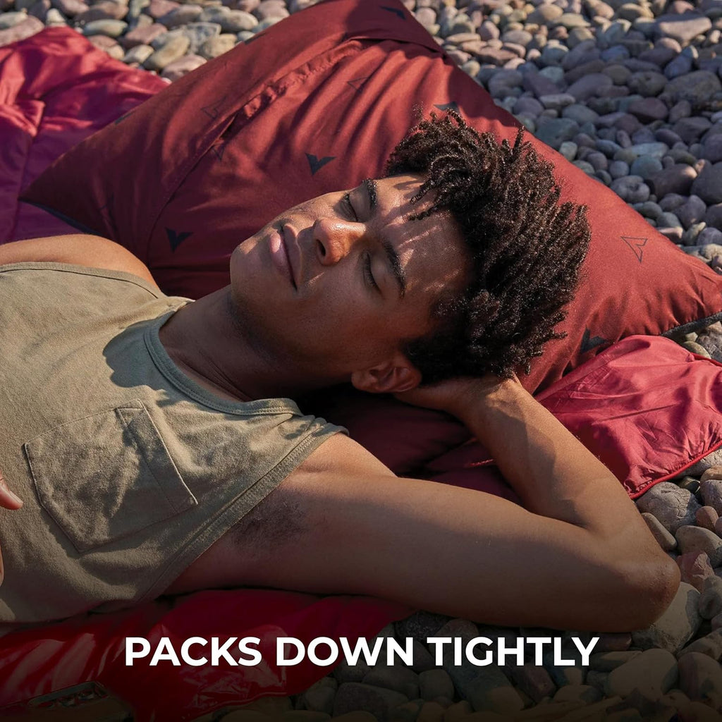 Teton Sports Camp Pillow; Great for Travel, Camping and Backpacking; Washable, Olive