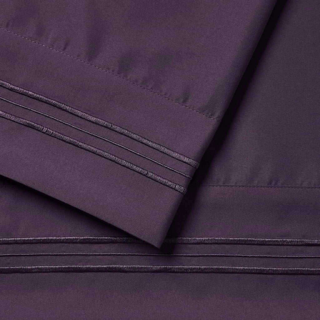 Nestl Microfiber King Pillowcase, 2 - Purple, Soft, Brushed, Envelope Closure, Set of 2, 20x40 Inches cotton