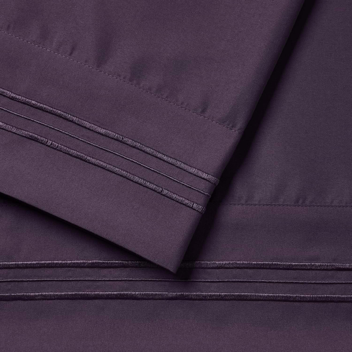 Nestl Purple Pillow Cases - Queen Size Set of 2, Soft 1800 Microfiber Pillow Cases, Envelope Closure, 20x30 Inches cotton