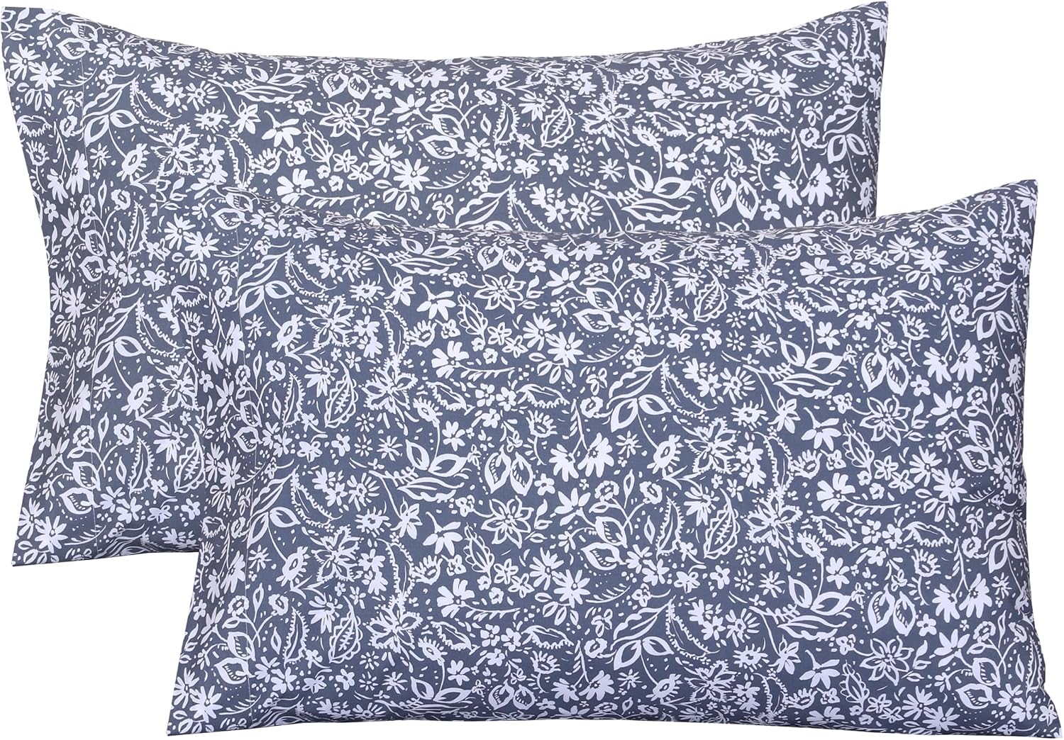 FEATHER & STITCH NEW YORK 100% Cotton 2 Piece King Pillow Cases, 300TC Ultra-Soft Pillowcases with Envelope Closure, Wrinkle- Fade- Stain…