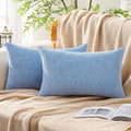 Gawamay Set of 2 Decorative Lumbar Soft Chenille Throw Pillow Covers 12x20 Inch, Boho Farmhouse Cushion Cases, Couch Pillow Covers for Livi…