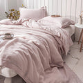 Simple&Opulence 100% Washed Linen Duvet Cover with Embroidered, 3 Pieces Soft Farmhouse Comforter Set with Button Closure,1…